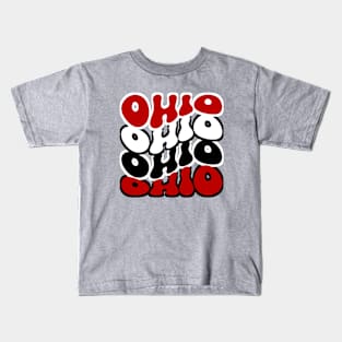 Retro Groovy Ohio Kids T-Shirt